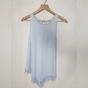 Soho Blue Asymmetrical Sleeveless Tank Top M